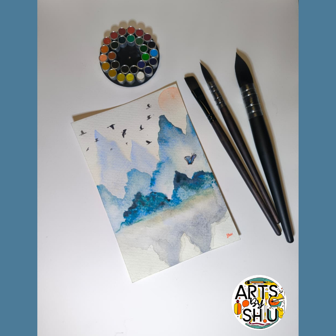 Arts By Shu – Blue Mountains – Técnica en Acuarela
