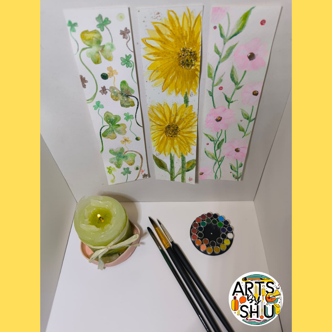 Arts By Shu – Tréboles, Violetas & Girasoles – Técnica Mixta