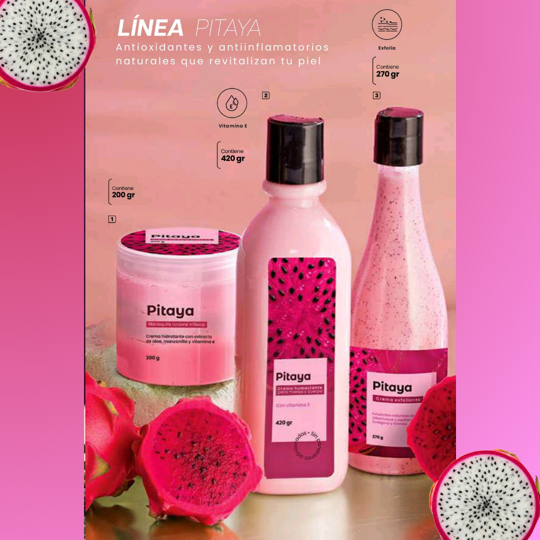 Estuche de Pitaya MP- Crema 420ml + Exfoliante 270gr + Mantequilla Corporal 200gr
