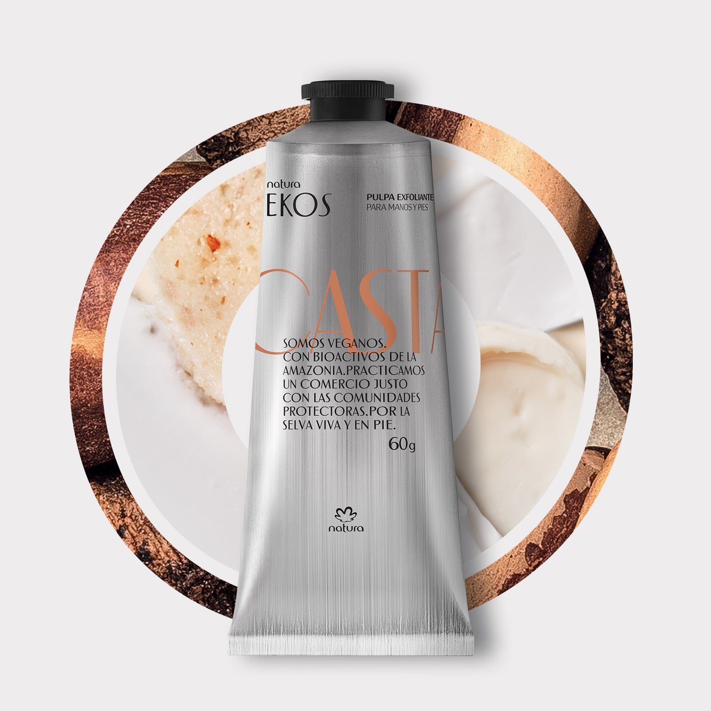 Pulpa Exfoliante Manos y Pies Ekos Castaña – 60g