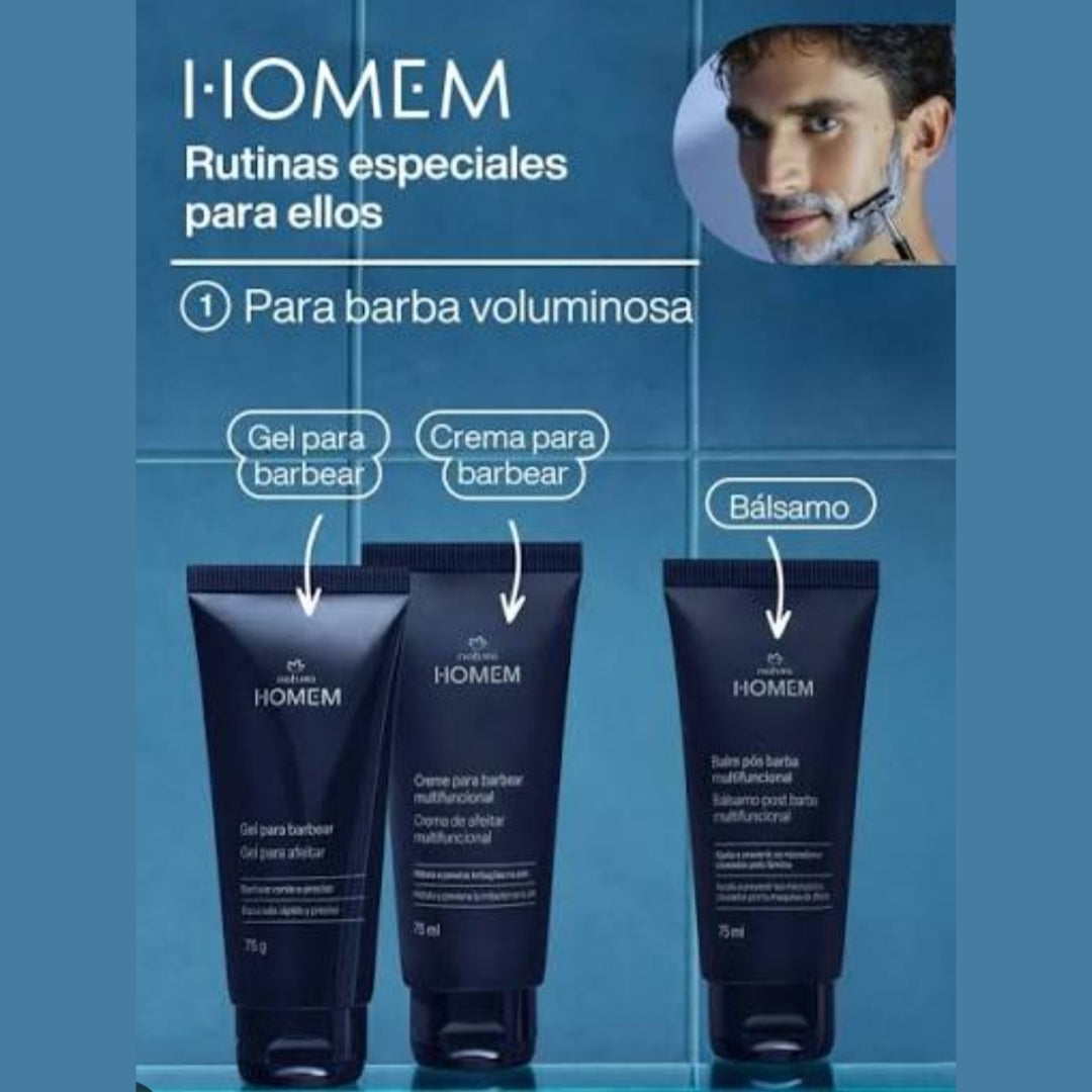 Estuche Homem Rutina Barba – Gel Afeitar 75g + Bálsamo Pós Barba 75ml