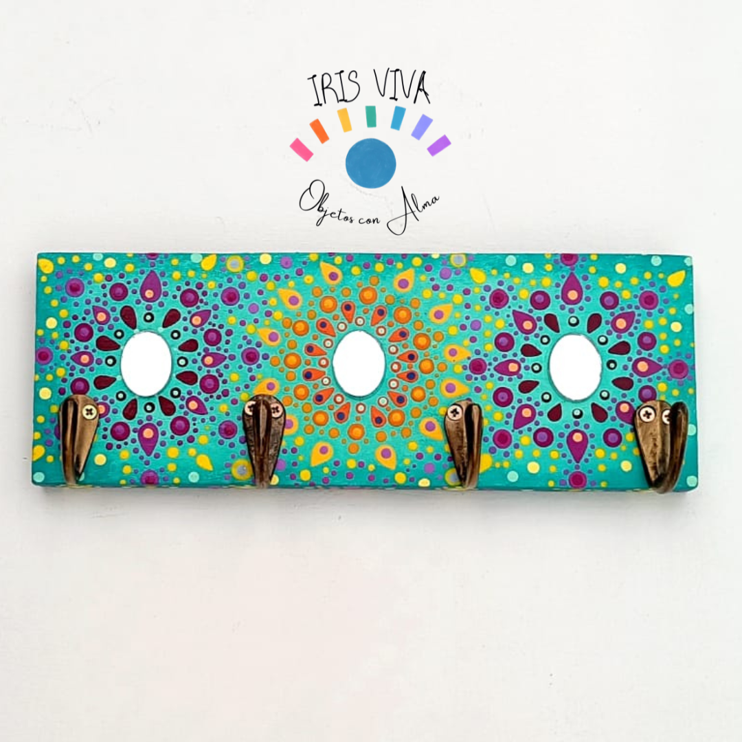 Colección Constelaciones - Perchero Jardín de Estrellas - Iris Viva - 32x16cm