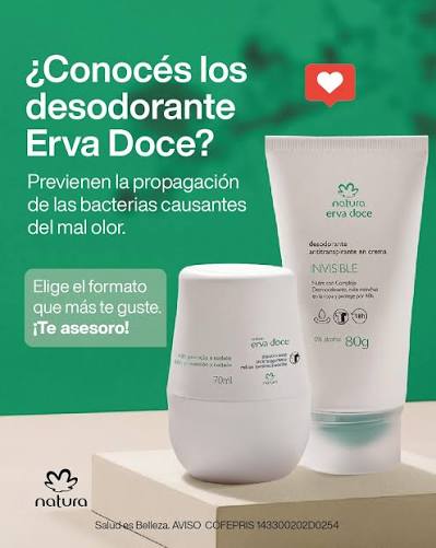 Desodorante Antitranspirante en Crema Erva Doce – 80g