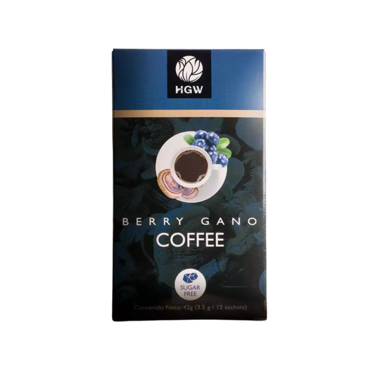 Berry Gano Coffee Cafe Ganoderma y Arandanos HGW - 12 Sobres/3.5gr c/u