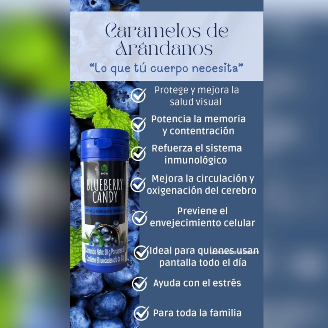 Blueberry Candy con Arandano HGW - 60 Uds/0.5gr c/u