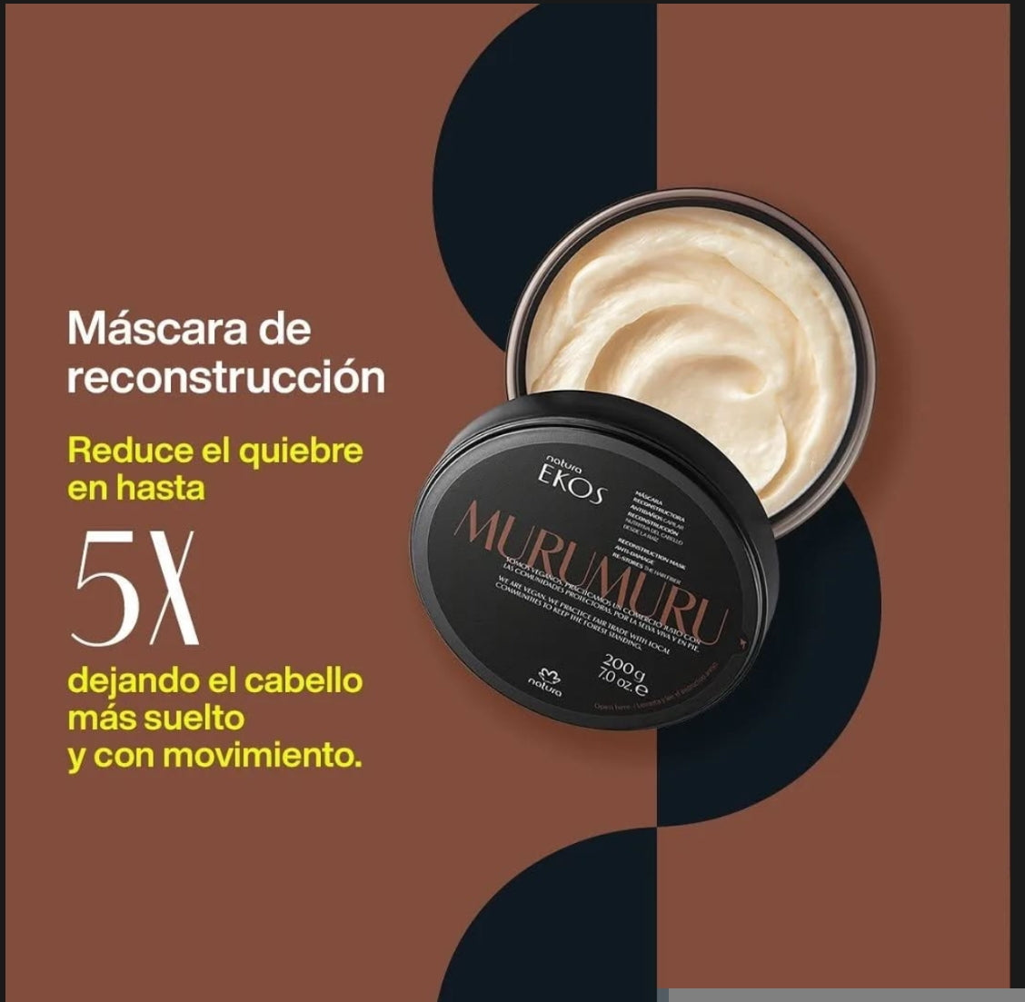 Tratamiento de Cabellos Murumuru Ekos Shampoo 300ml +Acondicionador 300ml + Crema para Peinar 150ml + Máscara 200gr