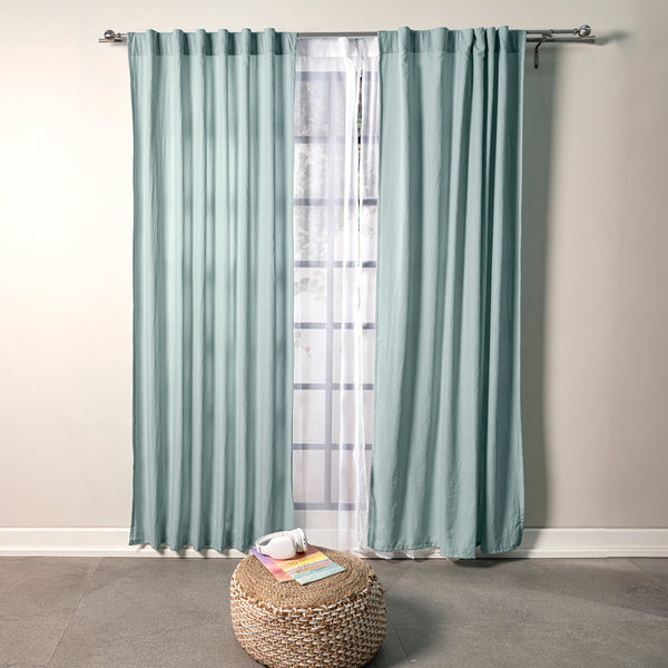 Cortinas Viasoft Larga Verde – 1.30x2.30m c/u