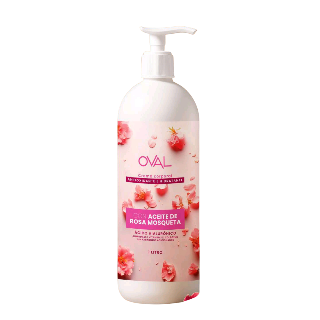 Crema Corporal Antioxidante e Hidratante con Aceite de Rosa Mosqueta - 1L