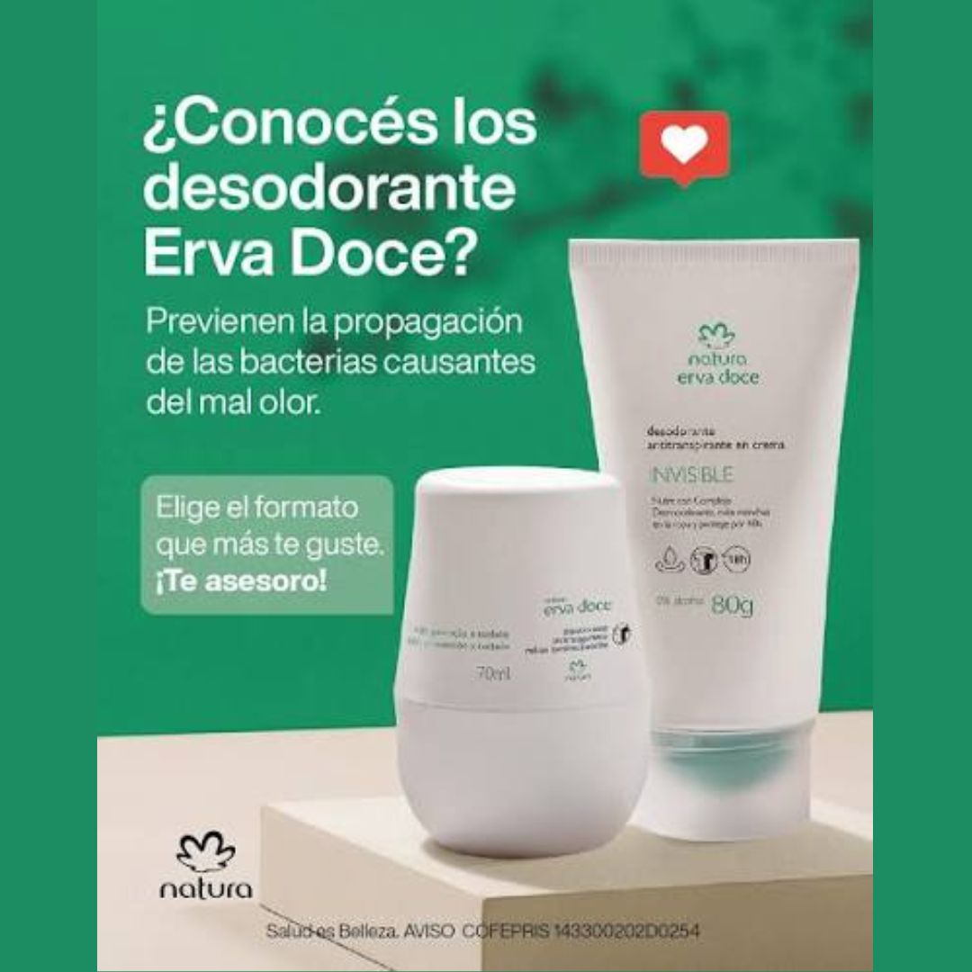 Desodorante Antitranspirante en Crema Erva Doce – 80g