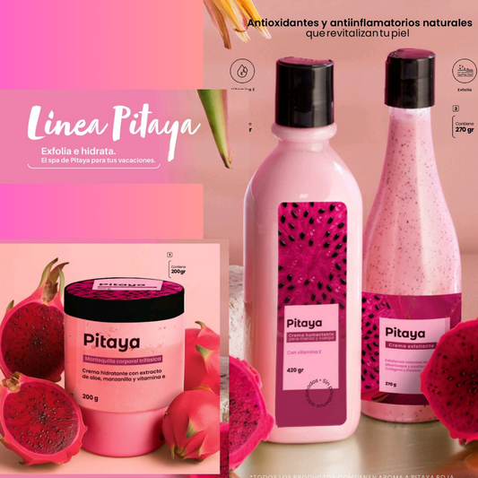 Estuche de Pitaya MP- Crema 420ml + Exfoliante 270gr + Mantequilla Corporal 200gr
