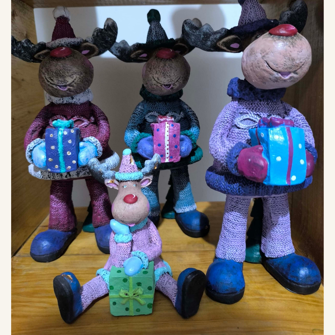 Reno Navideño Candy – Arte Vivo – 12x14cm