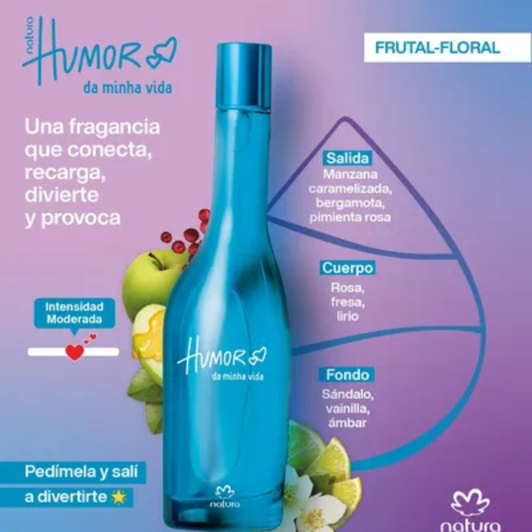 Estuche Humor De Minha Vida Femenino + Hidratante Corporal 120 ml -                                         Eau de Toilette - 75 ml – Frutal
