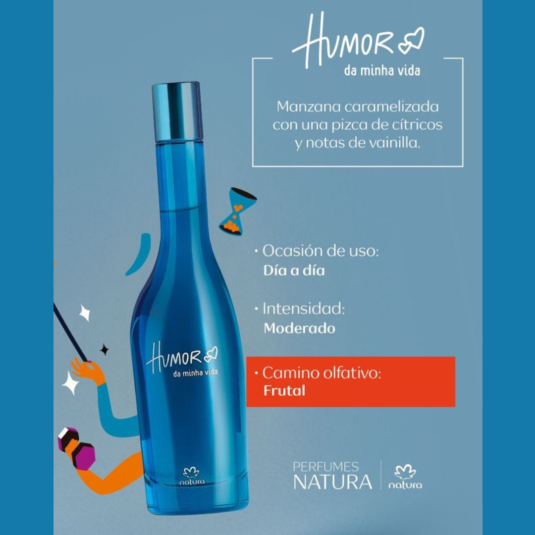 Estuche Humor De Minha Vida Femenino + Hidratante Corporal 120 ml -                                         Eau de Toilette - 75 ml – Frutal