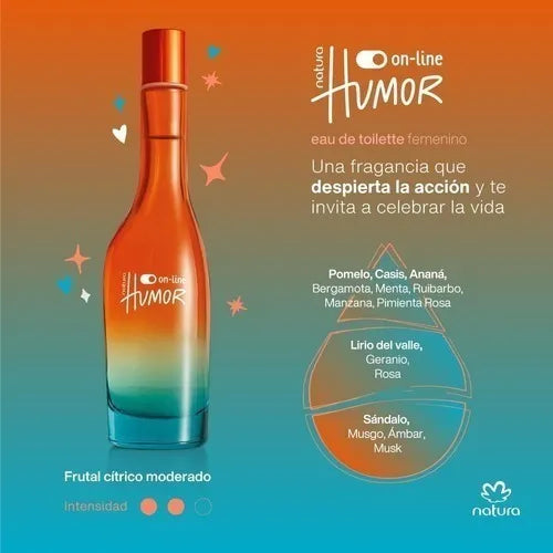 Humor On-line Femenino – Eau de Toilette – 75ml – Frutal