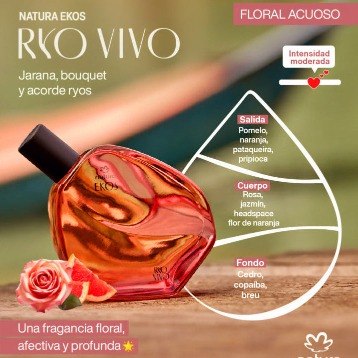 Ryo Vivo Ekos Femenino – Eau de Toilette – 75ml – Floral Acuoso