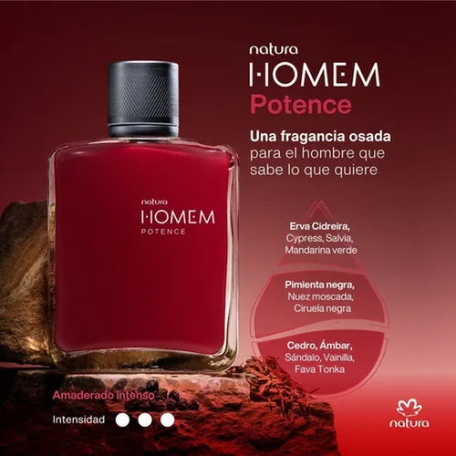 Homem Potence Masculino – Eau de Toilette – 100ml – Amaderado Especiado