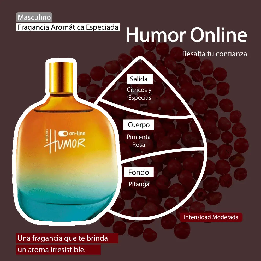 Humor On-line Masculino  – Eau de Toilette – 75ml – Amaderado