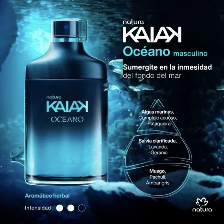 Kaik Océano Masculino – Eau de Parfum 100ml – Aromático Amaderado