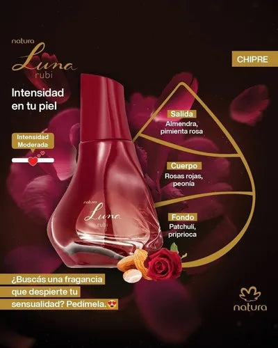 Luna Rubí Femenino – Eau de Parfum – 50ml – Chipre Intenso