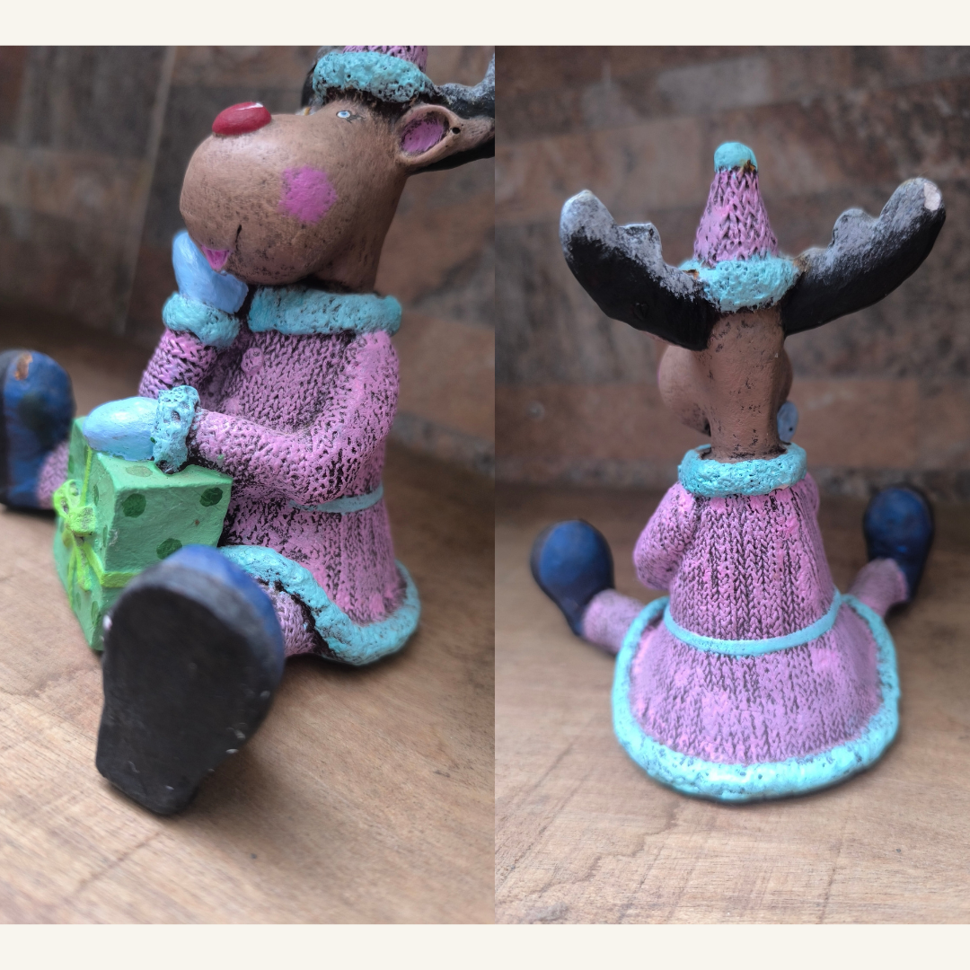 Reno Navideño Candy – Arte Vivo – 12x14cm