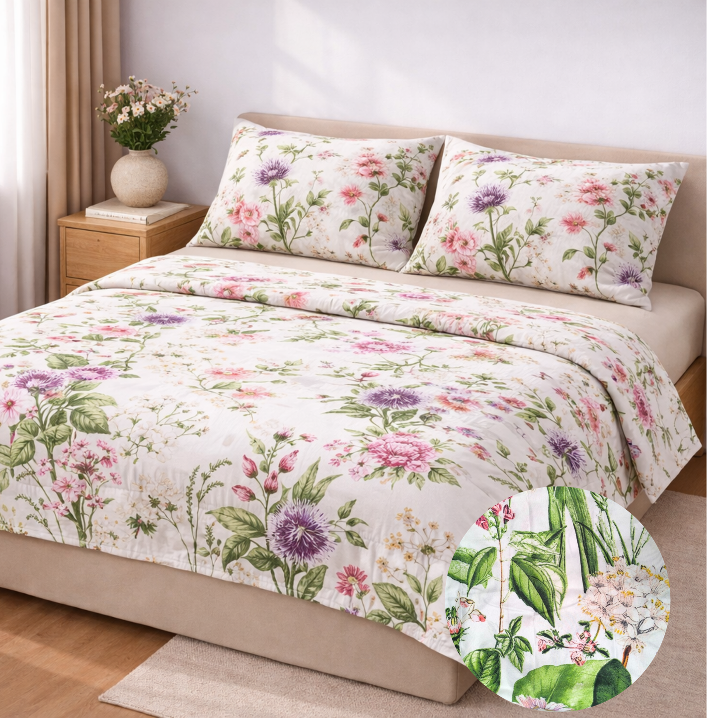 Sábanas Estampada MAT Jardín  – La Mia Stanza - Cama Doble