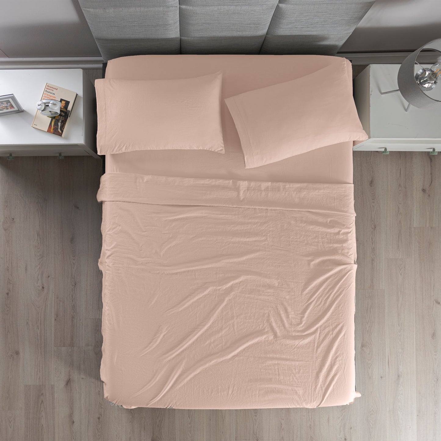 Sábanas Viasoft Washed IND Rose  – Cama Sencilla