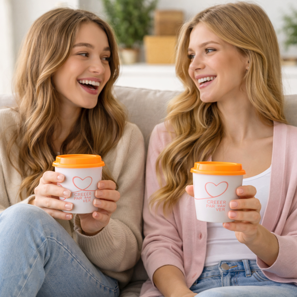 Set x2 Vasos para Café – Creer Para Ver – Capacidad 9oz