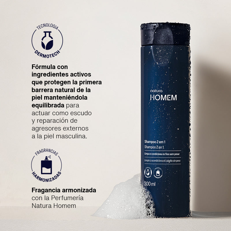 Estuche Homem  Cabello  – Shampoo 2 en 1  300ml+ Pomada Moldeadora 100ml