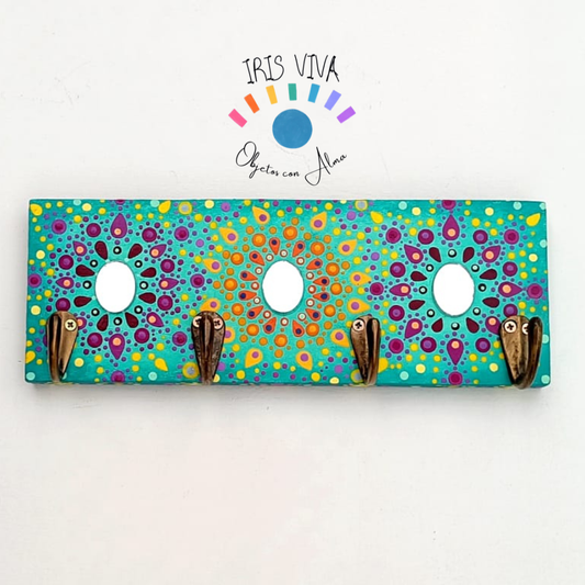 Colección Constelaciones - Perchero Jardín de Estrellas - Iris Viva - 32x16cm