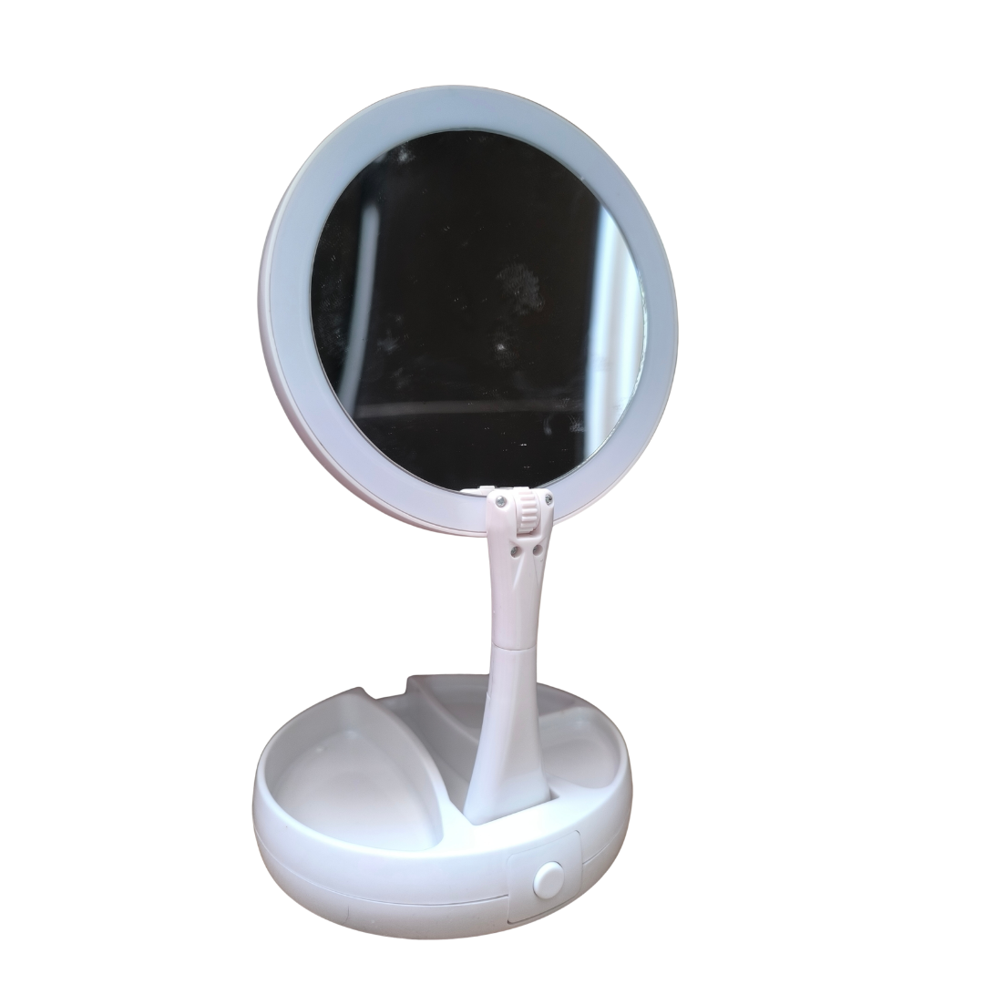 Espejo de Maquillaje con Luz LED – Diámetro 15.5cm x Alto 29cm